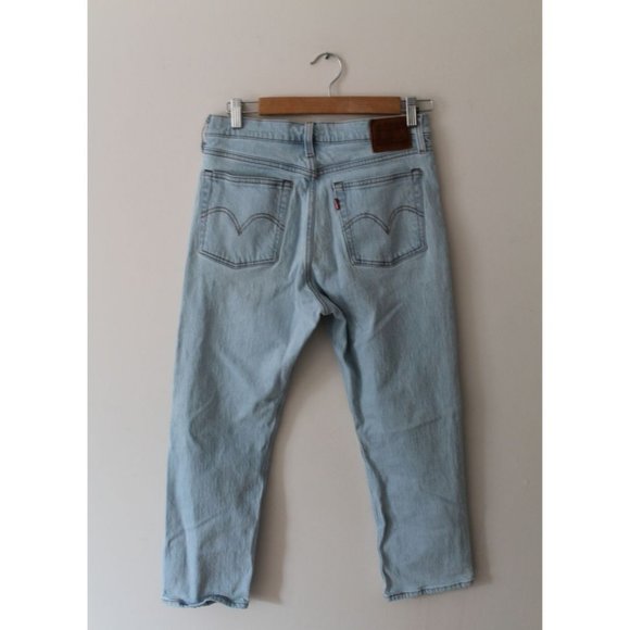 Levi's Wedgie Straight Droit Jeans Size 28 Light Denim High Rise - Picture 4 of 8